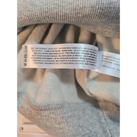 Ariat Womens Logo Spell Out Hoodie Sweatshirt pocket Gray Pink Size L New - Picture 9 of 16